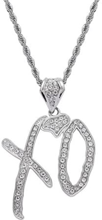 YAHOYA Trend Metall Intarsien Zirkon Alphabet Xo Anhänger Persönlichkeit Männer Damen Street Glamour Mode Hip Hop Halskette Schmuck Geschenke