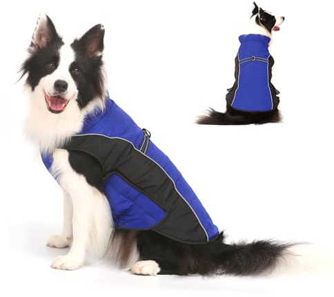 Hundejacke Winterweste Jacken Hundemantel Hundepullover Haustier Skifahren Kostüm Ärmellose Baumwolle Gepolsterte Weste für Welpen, kleine, mittelgroße und große Hunde