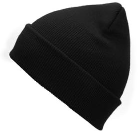 Century Star Mütze Herren Wintermütze Beanie Herren - Dehnbares Rippenstrickgewebe, warm, weich und atmungsaktiv Schwarz