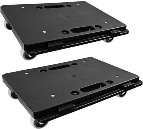 Baxeo Furniture Dolly, Moving Dolly Cart Furniture Mover, Interlocking Small Flat Dollies with 4 Wheels, 440 Lbs Capacity, 2 Pack, Black (16.3 x11 inch Each Count)