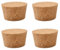 INCREWAY Lot de 4 bouchons coniques en liège pour bouteille de vin en verre, 63 x 53 x 35 mm