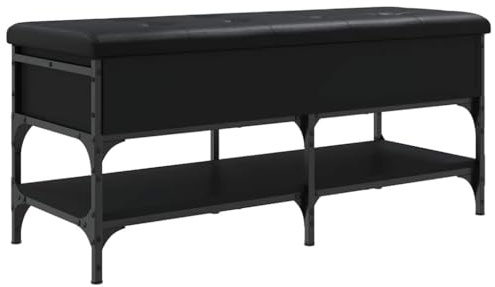 vidaXL Schuhbank Schwarz 102x42x45 cm Holzwerkstoff
