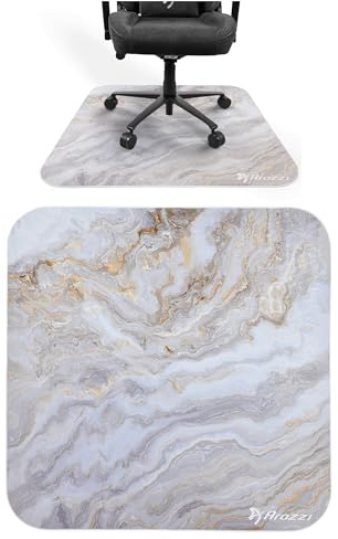 Zona Quattro Floorpad (White Marble) | Rutschfester, gummierter Griff, geräuschdämpfender Komfort, Bodenschutz, Bürostuhl