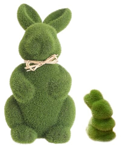 RORPOIR Künstliche Moos Figurine Ostern Moos Bunny Falsche Moos Bunny Simulation Desktop Decor Für Ostern Party
