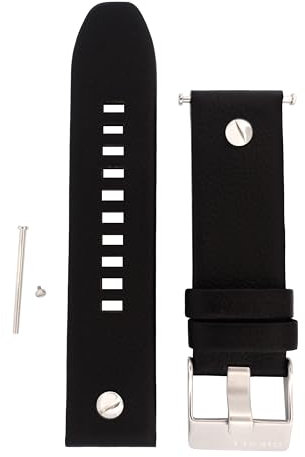 Diesel Armbanduhren für Herren 24mm, Schwarz Leder, original ersatzband für DZ7256
