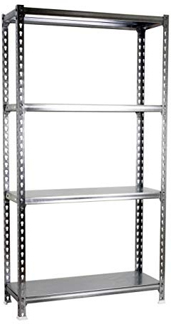 PROREGAL Schwerlastregal MID Metal Shark | HxBxT 150x110x50cm | Fachlast 200kg | Verzinkt | Regal Standregal Werkstattregal Lagerregal Kellerregal