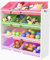 DEZYN - Children's Toy Storage Unit - Toy Box Organiser With Bookshelf and Non-woven Fabric or Plastic Removable Bin Large Cabinet Rack (Toy Organiser with 12 Plastic Bin Box)