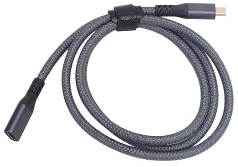 Plyisty Cable de Extensión USB C, Cable Extensor USB C 3.2 Gen 2 Macho a Hembra, Carga Rápida de 240 W y Transferencia de Datos de 20 Gbps, para Teléfono IOS 15, (1 metro/3,3 pies)