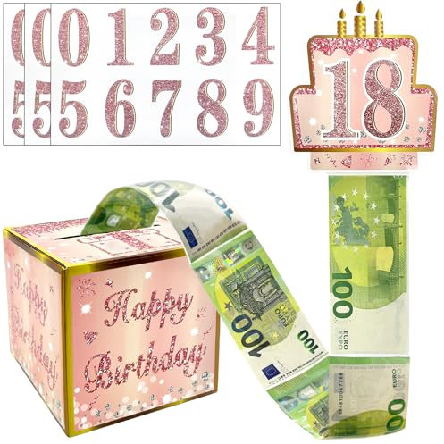 YeahBoom Geldgeschenke Überraschungsbox - DIY Happy Birthday Geschenkbox für Geburtstag, Geld Geschenkverpackung für Familie, Kinder, Freunde