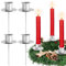 BOFUNX 4 Stücke Kerzenständer Silber Kerzenhalter Stabkerzen Metall Stabkerzenhalter für Adventskranz Weihnachtskranz Weihnachtsdeko