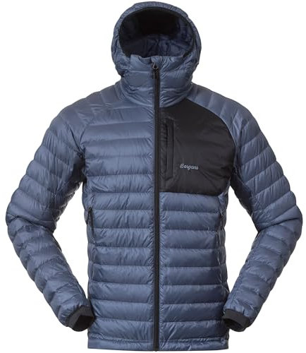 Bergans Herren Vaagaa Light Down Hoodie Jacke, granite blue-black, L