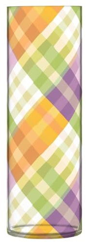 Blumenvase, gestreift, bunte Textur, unzerbrechlich, dekorativ, modern, Kunststoffvase für Büro, Zuhause, Meeting