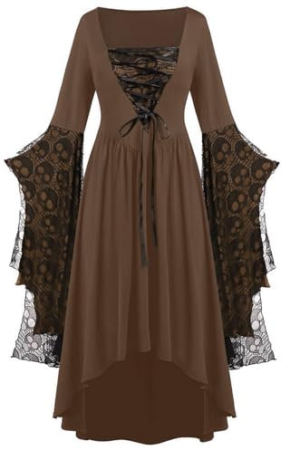 CXKOLD Bloody Halloween Costume - Room on The Broom, Female Hot Cheerleader, Ladies Devil, Women's Plus Size Hooded Lace
