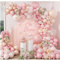 Luftballon Girlande Rosa, 108 Stück Pastell Ballonbogen Set mit Rosa Nude Transparente Luftballons, Pastellrosa Dekoration für Mädchen Frau Geburtstag, Babyparty, Brautparty, Hochzeit, Engagement