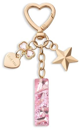 CHUQING Porte-clés lettre rose avec initiale avec lettres pour filles et femmes, Kc-zw-i, S