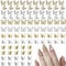 Butterfly Nail Charms, 80 Pcs 3D Butterfly Nail Charms Gold Silver Y2k Nail Art Charms Nail Jewels for Nail Art Design Decoration Jewellery Making