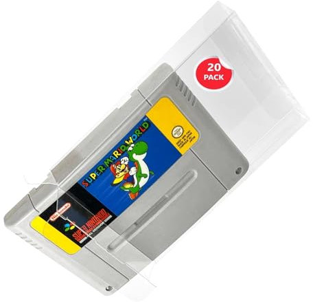Link-e : 20 X Schutzhulle aus Kunststoff Kompatibel mit Spielkassette auf der Konsole Super Nintendo SNES