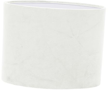 LOORGVEL Pantalla de Lámpara de Mesa Ovalada de Tela Color Blanco | Forro de Terciopelo, Diseño Sencillo y Creativo, Uso en Dormitorio y Salón