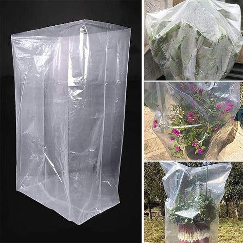 Couvertures en plastique pour plantes - Solution de protection contre le gel pour protéger les jeunes arbres, les tomates et les arbustes en hiver (A)