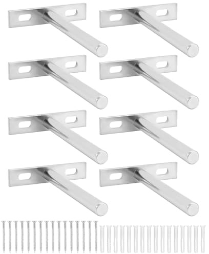 Tablarträger Regal-Halterung verstellbar 8 Stück Regalhalterung unsichtbar SUPPORT Regal-Bodenträger aus Eisen verzinkt - Regalträger Fachboden-Träger für Wand-Montage