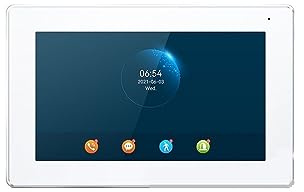 SXYGYWA Türklingel Kamera Video-Gegensprechanlage, Video-Türsprechanlage, Intelligenter 10-Zoll-Touchscreen-Monitor Mit 1080P-Außentürklingel, RFID-Code-Tastatur(M86121W1-EMB)