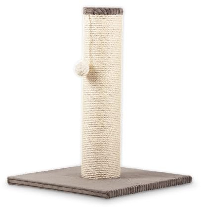 Rohrschneider RS 22386 Katzenbaum XL mit Sisalstamm, Spielkugel, Cordbezug, 40x40x54 cm, für Katzen (Taupe)