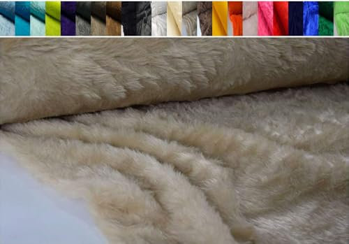 Fabrics-City CAMEL SOFTIG ZOTTY TEDDYFELL KURZHAARIG STOFF STOFFE, 4107