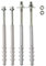 FIXATION CHAUFFE EAU pour ISOLATION, sachet de 4 pièces - SCELLIT - Ø 16x200 (chev.) / Ø M12x200 (vis)