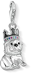 Thomas Sabo Damen Charm-Anhänger Bulldogge mit Krone 925 Sterling Silber 1510-497-21