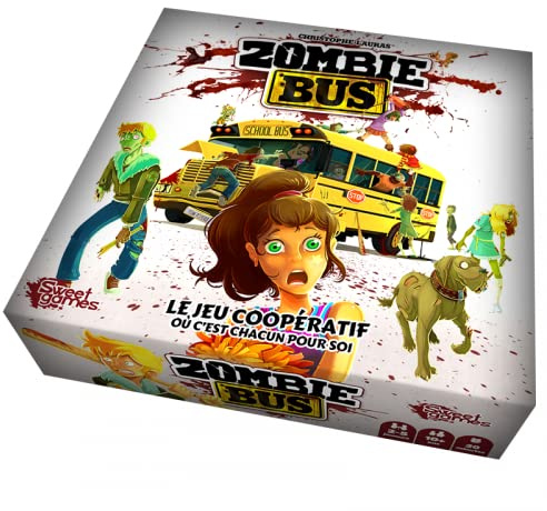 ZOMBIE BUS - le jeu coopératif où c'est chacun pour soi ! jeu de dés et de cartes pour toute la famille - 2 à 5 joueurs - 30 mn - version française - Sweet Games (France)