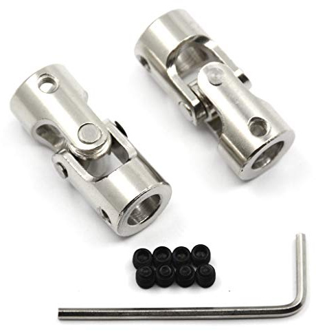 Befenybay 2 Pcs 8mm to 8mm Universal Joint Shaft Coupling with Screws for Motor | with Screws