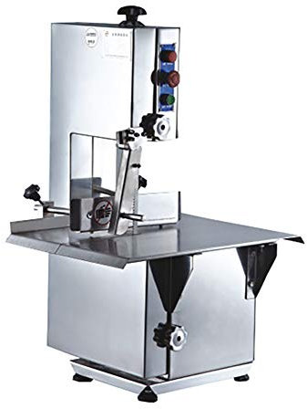 CGOLDENWALL Commercial Electric Bone Sawing Cutting Machine 750W All Stainless Steel Made Automatic Frozen Meat Cutter Electric Meat Band Saw Bone Saw Machine Cutting Speed 15m/s (220V)