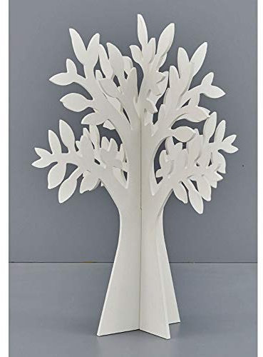 Albero della vita in legno BIANCO doppio 40 cm ALLESTIMENTO FESTA