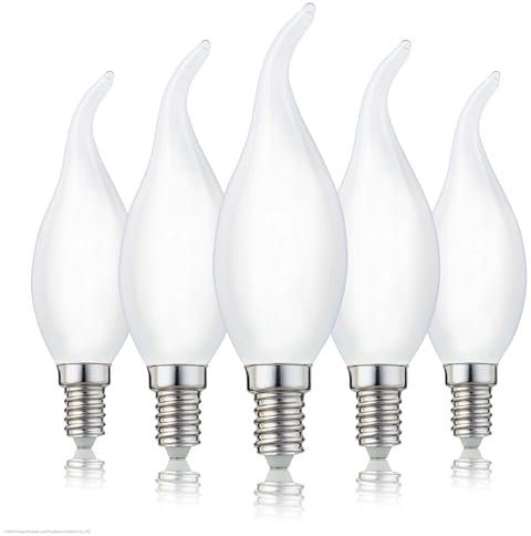 hellum LED Glühbirne E14, kerzenform, Kerzen-Windstoß Glühbirne E14 LED Glühlampe warmweiß, 250 lm, Leuchtmittel 2,5W, entspricht 25-Watt, 2700 Kelvin Warmweiß matt 207408