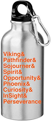 All Mars Rovers So Far Mars Exploration Cosmos Tourist Water Bottle