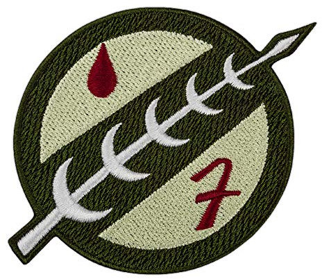 Boba Fett Crest Patch - Mandalorian Bounty Hunter Emblem - Star TV Series - Embroidered Iron On - Size: 3.1 x 2.9 inches