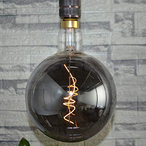 SD LUX LED Lampen Vintage Große Dekorative 5W 250LM(entspricht 25W) Dimmbar XXL Globus Glühbirne E27 Kein Flackern, Retro edison Leuchtmittel für Pendelleuchte Hue, Warmweiß 2200K, 1 Stück(G200SMOKE)
