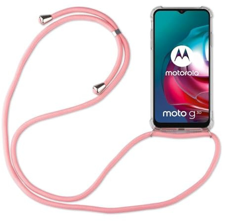 betterfon Hülle Kompatibel mit Motorola Moto G10 / G30 | Handykette Smartphone Halskette Hülle mit Band | Handyhülle mit Kordel zum Umhängen Kompatibel für Moto G10 / G30 | Rosa