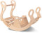 KiddyMoon Rocker Bogen Wippe Aus Holz Für Kinder, Kletterbogen Holz Wippe Babys Wippe, Holzbogen, Holzspielzeug Montessori Spielzeug, Modell WR-001, Natürlich