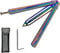 BILYSKEP Practice Butterfly Knife Trainer, Colorful Full Stainless Steel Unsharpened Blade Dull Bailisong Trainer Butterfly Comb for Training