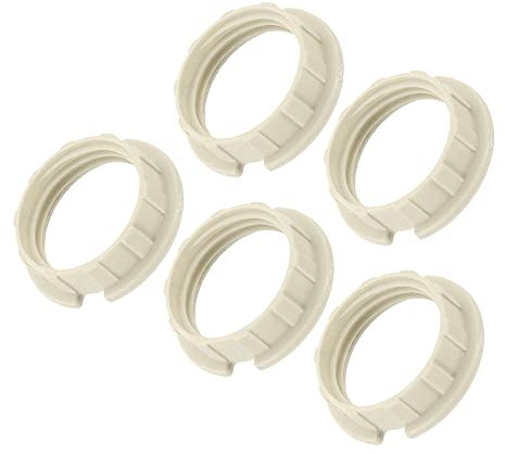 sourcing map G9 Anneaux pour Abat-Jour Adaptateur Réducteur Bague Lumière Douille Lampe Remplacement pour Luminaire Blanc Paquet 5