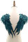 1 Paar 3D Stickerei Spitze Bestickte Flügel Applikation DIY Kleidung Zubehör Mehrfarbig Spitzenmotive Patches Polyester Nähen Handwerk Zubehör,Ideal für Hochzeit Braut Ballkleid,39x15cm,Dunkelgrün