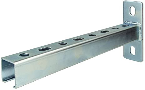 tecuro Schienenkonsole Typ 28/30 x 800 mm x 2,00 mm, Stahl galvanisch verzinkt C/U-Profil - SKON2830800