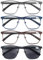 MODFANS 4 Pairs (Blue Light Blocking) Reading Glasses Men,Metal Frame Rectangle Style Stainless Steel Material Spring Hinges,Black-Grey-Blue-Brown