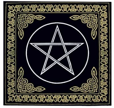 VIE Altartuch mit Pentagramm-Design, Natur, Einheitsgröße