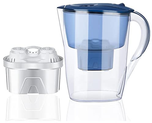 Caraffa Filtrante Porta Del Frigorifero, Cartucce Caraffe Filtranti 2,6 L, Senza Bpa, Riduzione Microplastiche, Cloro, Impurità Calcaree, Cartucce Refrigeratore D'acqua,A