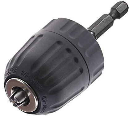 Bestgle 1/4 Quick Change Hex Shank 0.8-10mm Keyless Drill Chuck Adapter 3/8- 24UNF Thread Impact Chuck Converter