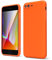 oakxco for iPhone 7 Plus Case iPhone 8 Plus Case Liquid Silicone, Fluorescent Bright Solid Color, Cute Thin Slim Soft Rubber Gel TPU Smooth Matte Protective Cover for Women Girl, Neon Orange
