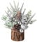 Hatisan Kleiner Weihnachtsbaum, künstlicher Tanne mit Weihnachtsschmuck, Tannenzapfen, Beere, Silber, für Zuhause, Zimmer, Party, Winter, drinnen und draußen