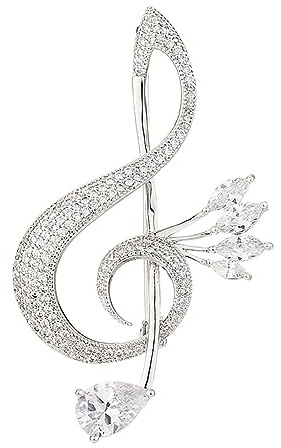 YAHOYA Zirkon Musik Note Form Broschen Blumenstrauß Kleine Corsage Coroa Poster Broches Hochzeitskragen Hijab Pin Up Clip Schal Lot